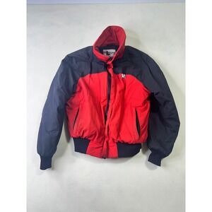 Vintage LiftLine Ski Jacket Red Navy Blue Thinsulate Made in USA Storm Shed